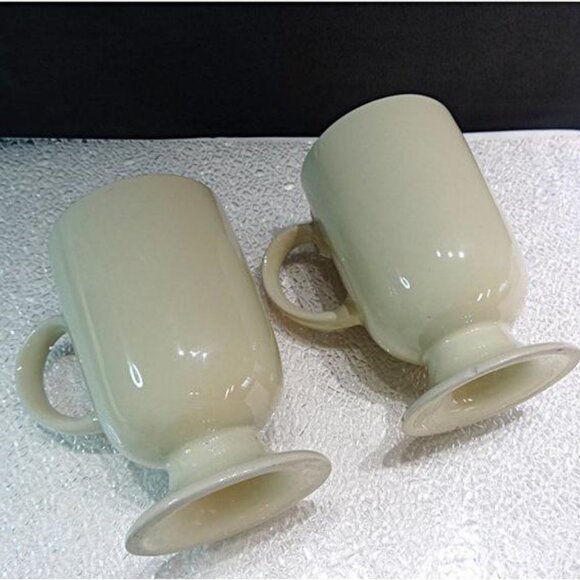 1970s Vintage Takahashi Porcelain 22kt Gold Crane Red Sun Mugs Pair - Picture 6 of 8